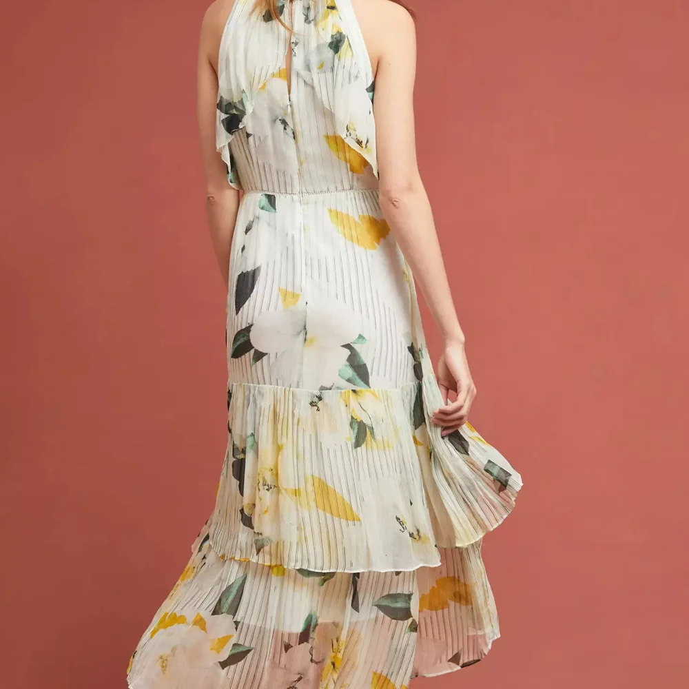 Anthropologie Floral Midi Dress Size 2 - Picture 5 of 12